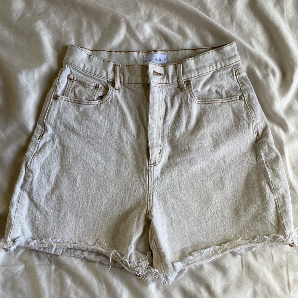 LOFT High-rise Jean Shorts